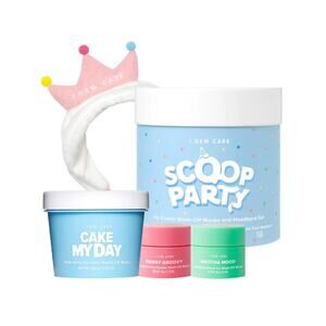 I Dew Care Scoop Party Ice Cream Wash Off Masks and Headband Set